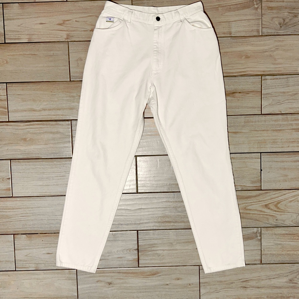 Vintage 80’s Wrangler for Women White Denim Jeans